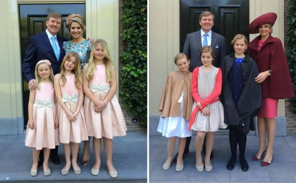 Колаж от Деня на краля в Нидерландия за 2014 и 2015 година.