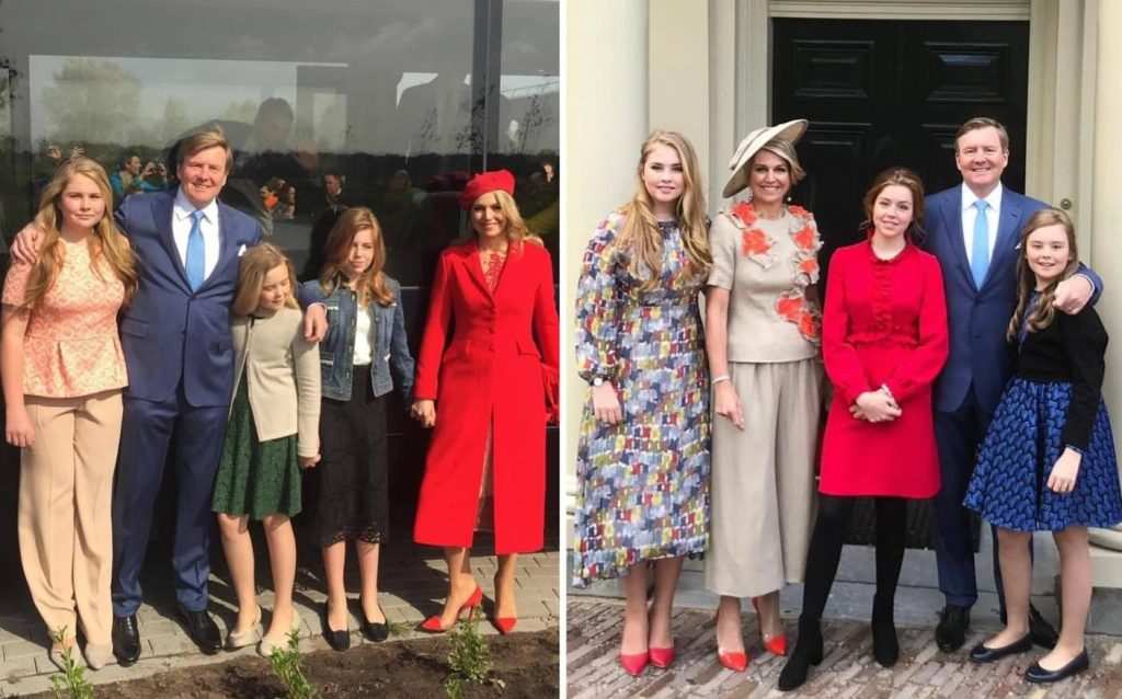 Колаж от Деня на краля в Нидерландия за 2018 и 2019 година.