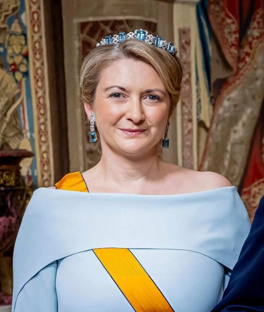 Великата херцогиня Стефани от Люксембург – Luxembourg Aquamarine Bandeau Tiara