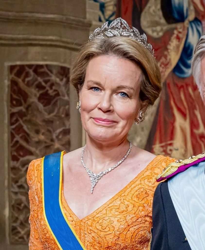 Кралица Матилде от Белгия с Brabant Laurel Wreath Tiara