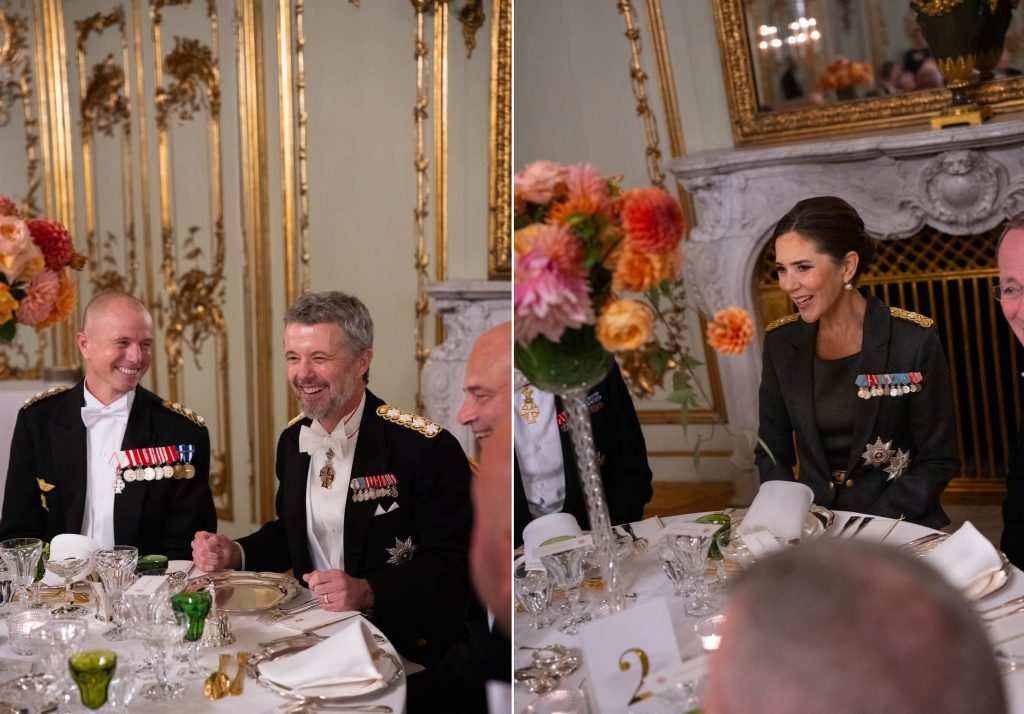 Крал Фредерик X и кралица Мери от Дания по време на официалния прием в Амалиенборг.