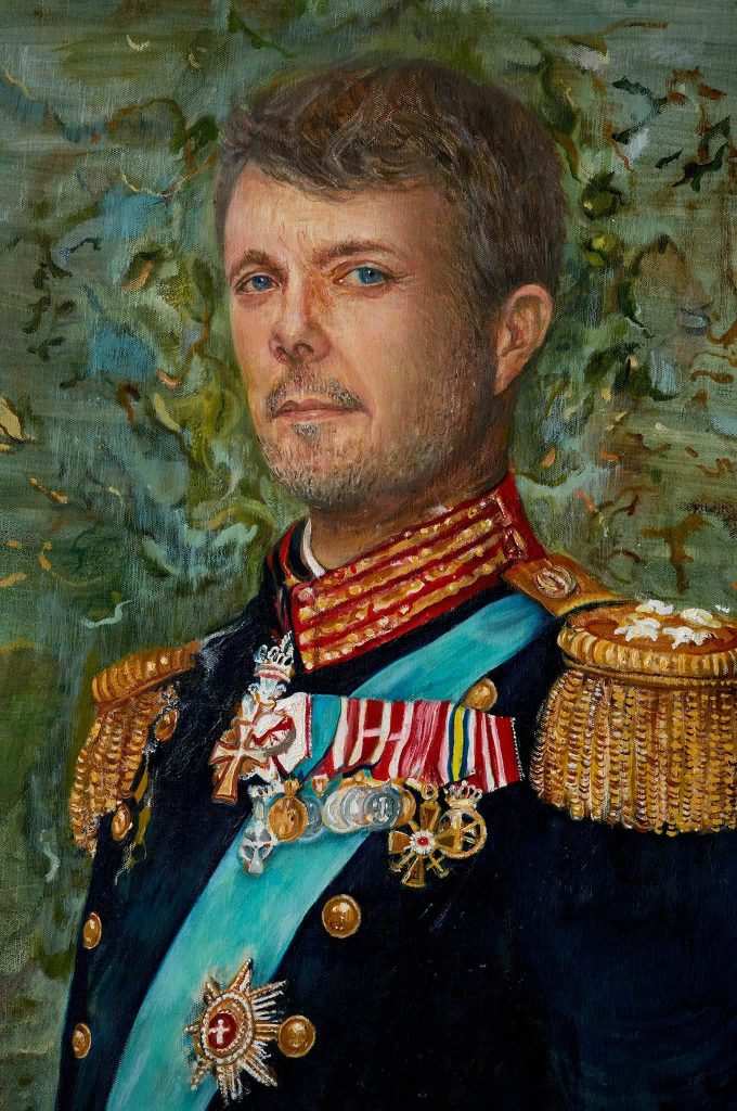 Детайл от портрета, показващ лицето на Фредерик.