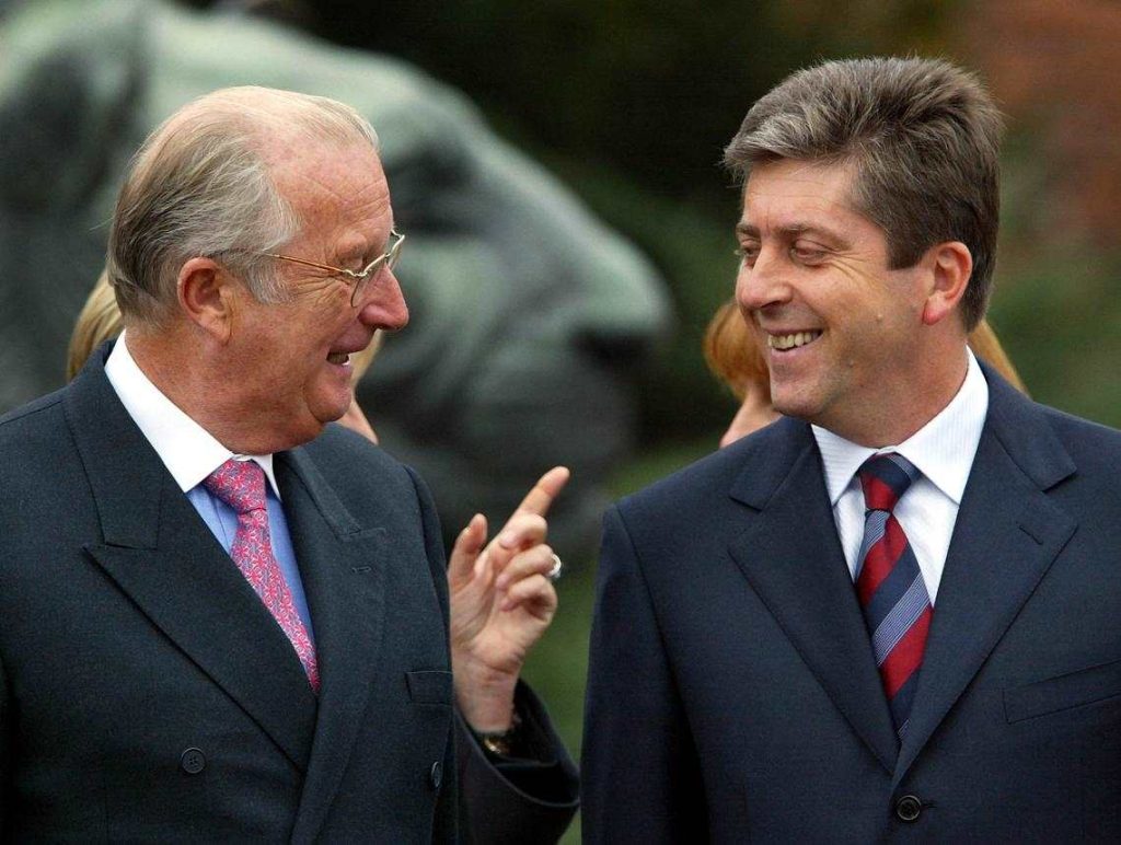 Крал Албер II и президентът Георги Първанов в София, октомври 2003 г.